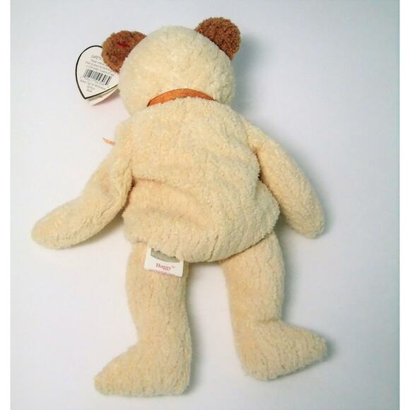 NEW Ty Beanie Babies HUGGY TEDDY BEAR With TAG ERRORS 2000 Millennium Ivory Gold - Picture 4 of 6